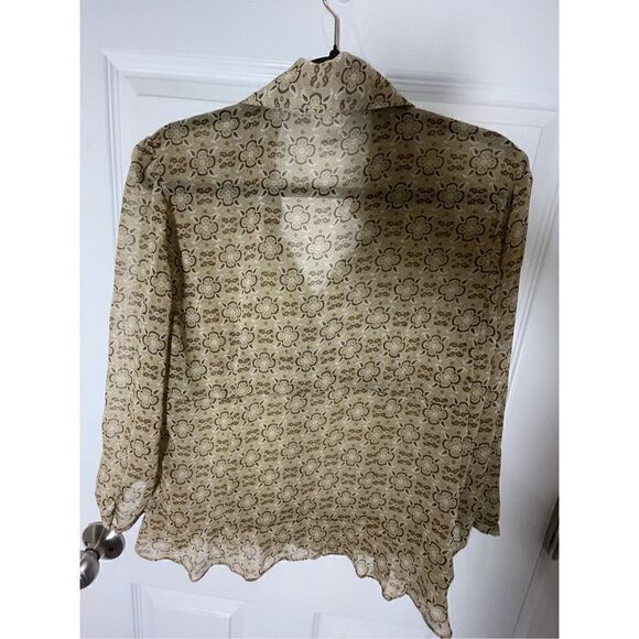 Christopher & Banks women’s lot bundle green jacket and brown blouse size medium - Picture 5 of 15